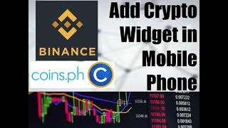 How to add Crypto Widget in mobile phone Android [upl. by Eceinhoj]