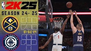 DENVER NUGGETS vs LOS ANGELES CLIPPERS  SEASON 20242025  NBA 2K25 [upl. by Ardnayek]