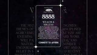 What is the meaning of 8888 ⭐️ Manifesting Angel Numbers Meanings Numerology [upl. by Nailluj]