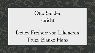 Detlev Freiherr von Liliencron „Trutz Blanke Hans“ [upl. by Howlond]