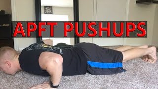 Pushup Tips  ARMY APFT Pushups PROPER FORM for Basic Training [upl. by Judith]