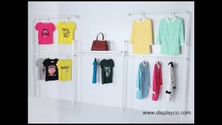 clothes display rackclothes store fixture clothing display stand clothes wall units [upl. by Kadner]