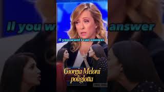 La società italiana Giorgia Meloni poliglotta [upl. by Edrock502]