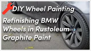 DIY Wheel Refinishing With Rustoleum Graphite Wheel Paint [upl. by Sergias202]