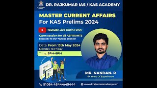 Master Current Affairs for KAS Prelims 2024 Session 5 Date 17th May [upl. by Nomelihp39]