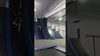 145 Warped Wall with 2 Steps anw fypシ゚ ninjawarriors legpower shortsviral shorts stunt [upl. by Dorey862]