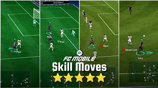 SKILL MOVES IN FC MOBILE  ALL SKILL MOVES TUTORIAL  FC MOBILE [upl. by Naitsirk596]