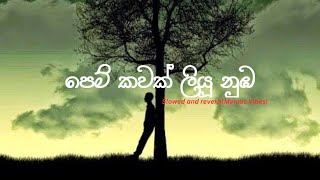 Pem Kawak Liyu Nuba  පෙම් කවක් ලියූ නුඹ  Slowed  Reverb🥀 Memos Vibes [upl. by Odnalo]