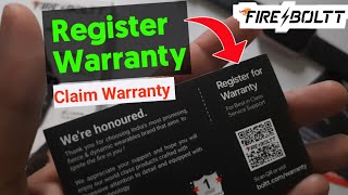 Fireboltt Smartwatch Warranty Register  Fireboltt Smartwatch Warranty Registration Process [upl. by Dirraj]