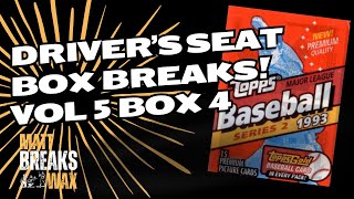 Drivers Seat Box Breaks Vol 5 Box 4  1993 Topps [upl. by Erde318]