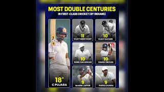 MOST DOUBLE CENTURIES IN FIRST CLASS FORMAT  test pujara india [upl. by Senga]