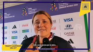 CDM Féminine U17🇩🇴🏆  La réaction du coach des ÉtatsUnis après qualification pour les demi finales [upl. by Grail]