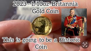 New 2023 110oz Britannia Gold Coin this is a historic coin SilverProspect [upl. by Alicirp8]