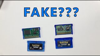 Fake vs Real Comparison of Pokemon Sapphire  Identify Authentic amp Reproduction GameBoy Advance Game [upl. by Belmonte]