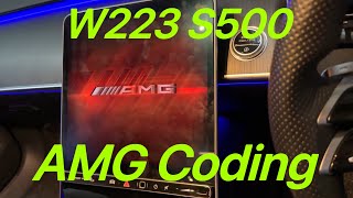 W223206214295297 AMG Coding Packages AMG Startup animation AMG S63 C63 EQE53 EQS53 icon IWC [upl. by Jackquelin]