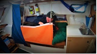 DAILY ROUTINE AT SEA OF A SOLO SAILOR SOLO NONSTOP NORTH ATLANTIC OCEAN PASSAGE CONTESSA 26 [upl. by Osyth]