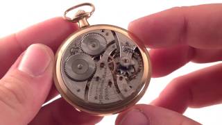 Waltham Royal 17 Jewels Pocket Watch Open Face Running [upl. by Shanna]