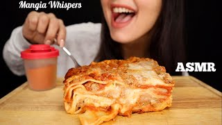 ASMR  EATING LASAGNA PASTA MUKBANG WHISPER  MANGIA WHISPERS 먹방 [upl. by Purdy]