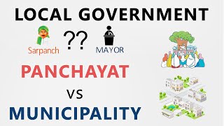 Local Government  Panchayati Raj Vs Municipalities Explained In Detail  Hindi [upl. by Ahseram]