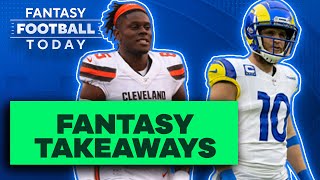 4 Fantasy Takeaways from Week 14 David Njoku explodes Cooper Kupp crushes Ravens and more [upl. by Anahsal]