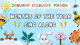 🪇MONTHS OF THE YEAR 😁 A Fun SingAlong For Kids🎵 Vocabulary englishteacher [upl. by Ricard781]