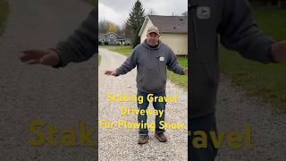 Tips for Marker Placement for Plowing Snow on Gravel Driveways snow snowplowing graveldriveway [upl. by Salomone]