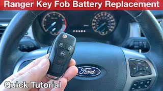 2019 Ford Ranger How to replace key fob battery  remote batteries 2020 2021 2022 [upl. by Ecnarrot761]