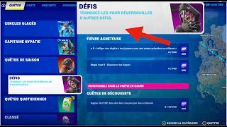 COMMENT ACCOMPLIR TOUS LES DÉFIS FIÈVRE ACHETEUSE SUR FORTNITE [upl. by Baer]