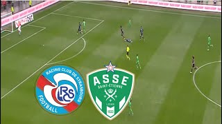 AS SaintÉtienne 20 RC Strasbourg Résumé du match  Ligue 1 20242025 [upl. by Elrebmik]