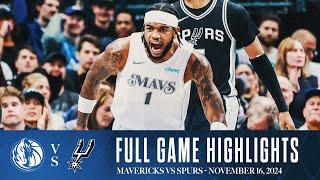 Dallas Mavericks Highlights vs San Antonio Spurs  November 16 2024 [upl. by Ettenoj]