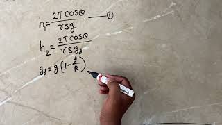 22 If a capillary tube is immersed vertically in water rise of water in capillary is h₁ When the [upl. by Graehme]