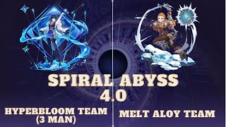 Genshin Impact Spiral Abyss 40 C0 Yelan3Man  Aloy Main DPS [upl. by Murvyn717]