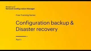Network Configuration Manager Free Training  August 29 2024  Part 1 Season 3 [upl. by Aimee]
