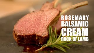 ROSEMARY BALSAMIC CREAM LAMB RACK  Tasty and aromatic lamb chops easy to make at home [upl. by Mab]