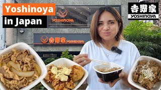 The most popular gyudon chain restaurant in Japan Yoshinoya Spoiler alert I ate a lot Whats new [upl. by Prochoras]