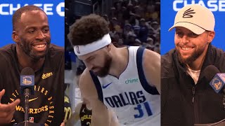 Stephen Curry amp Draymond Green roast Klay Thompson for doing Curry shimmy celly 😂 [upl. by Yebba]