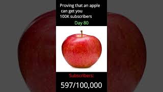 Apple Day 80 Until 100K Subs milestone subscribe beatthatbreadguy funny greenscreen shorts [upl. by Gehman]