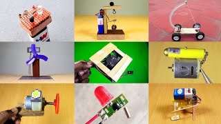 4 amazing ideas with DC motor  DC motor school project [upl. by Nolra]