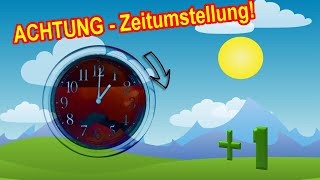 Zeitumstellung auf die Sommerzeit 26 März 2023  Sonntag werden die Uhren umgestellt  Uhr stellen [upl. by Aienahs]