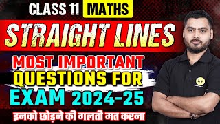 Straight Lines Class 11 Most Important Questions  Class 11 Maths Chapter 9  NCERT VVI Questions [upl. by Emorej]