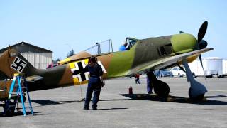 FW190 A5 BMW801 Engine startup [upl. by Yelehsa]