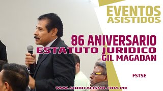 Gil Magadan  Secretario del Sindicato de Salud  87 Aniversario del Estatuto Jurídico de la FSTSE [upl. by Eletnahc591]