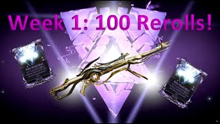 The Quest for the Perfect Vectis Riven Week 1 100 Rerolls [upl. by Pacian12]