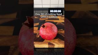 Cutting food until it’s paste 🔪 Day 30 Pomegranate 💣 foodcutting satisfyingvideo [upl. by Emelita]