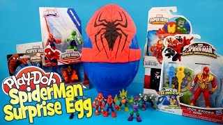 KidCity opens SpiderMan Surprise Eggs [upl. by Simetra239]