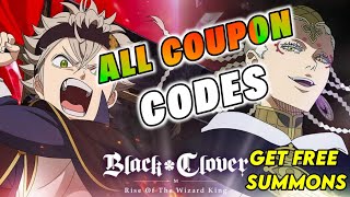 All Black Clover Mobile New Codes  Black Clover M Redeem Codes 2023  Code Black Clover Mobile [upl. by Eked]