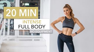 20 MIN FULL BODY WORKOUT  Intense Version  No Equipment I Pamela Reif [upl. by Ayisan]