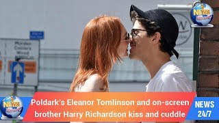 Todays World Poldark’s Eleanor Tomlinson and onscreen brother Harry Richardson kiss and cuddle [upl. by Fink782]