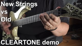 New Guitar Strings vs Old  CLEARTONE strings demo [upl. by Koo]