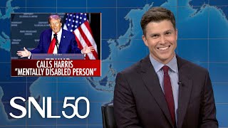 Weekend Update Trump Calls Kamala Harris “Mentally Disabled Person”  SNL [upl. by Weinstein524]